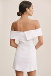 Off-shoulder White Mini Dress