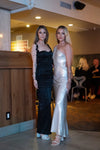 Silver Long Asymmetrical Gown