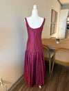 Drop Waist Purple Midi Dress