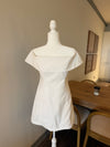 Off-shoulder White Mini Dress