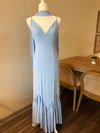 Frill Backless Slip Midi Dress