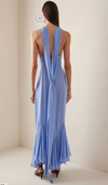 Frill Backless Slip Midi Dress